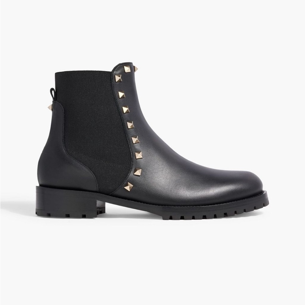 Valentino Garavani Rockstud Leather Chelsea Boots Black Sz 39 / 8.5 - Picture 14 of 14
